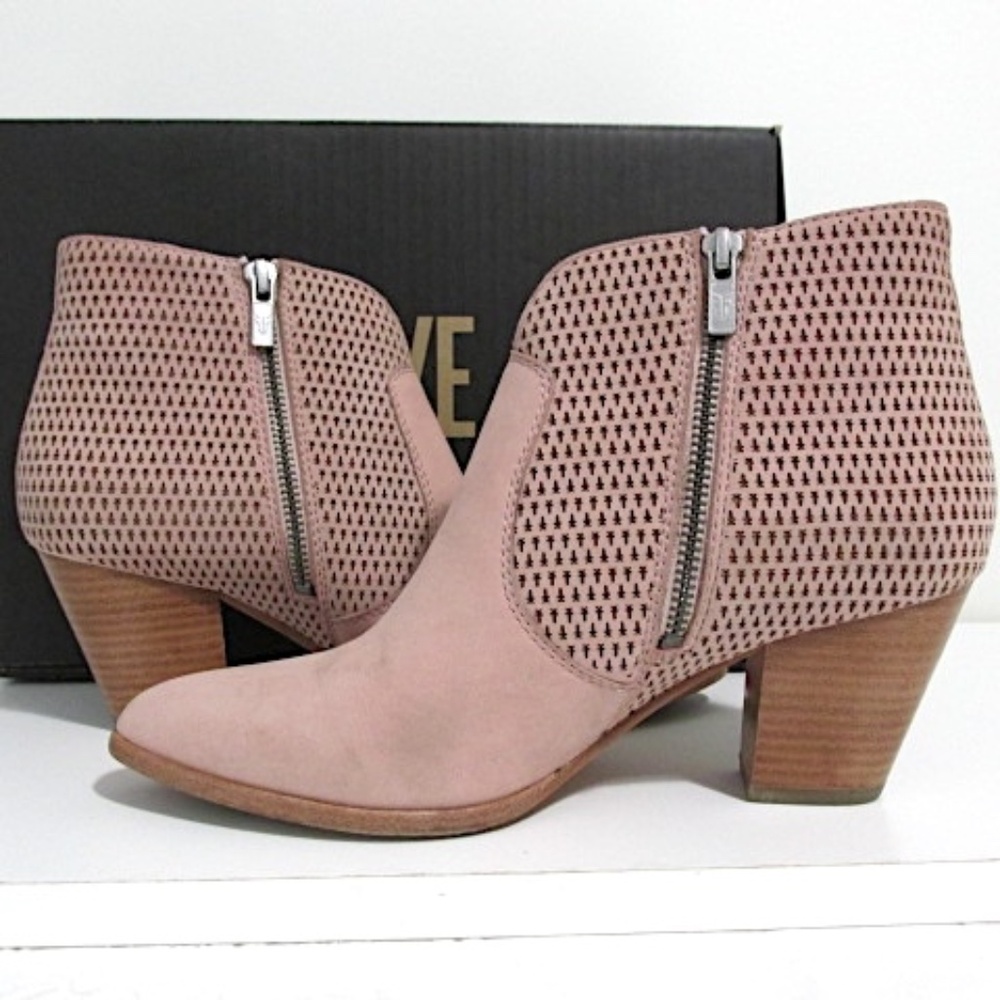 Frye Jennifer Perf Bootie, Blush, Size 8M